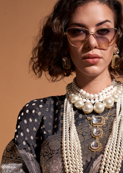 Georgette Handloom Weaving Silk Saree-003