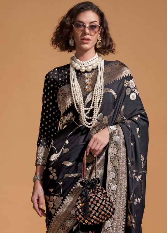 Georgette Handloom Weaving Silk Saree-003