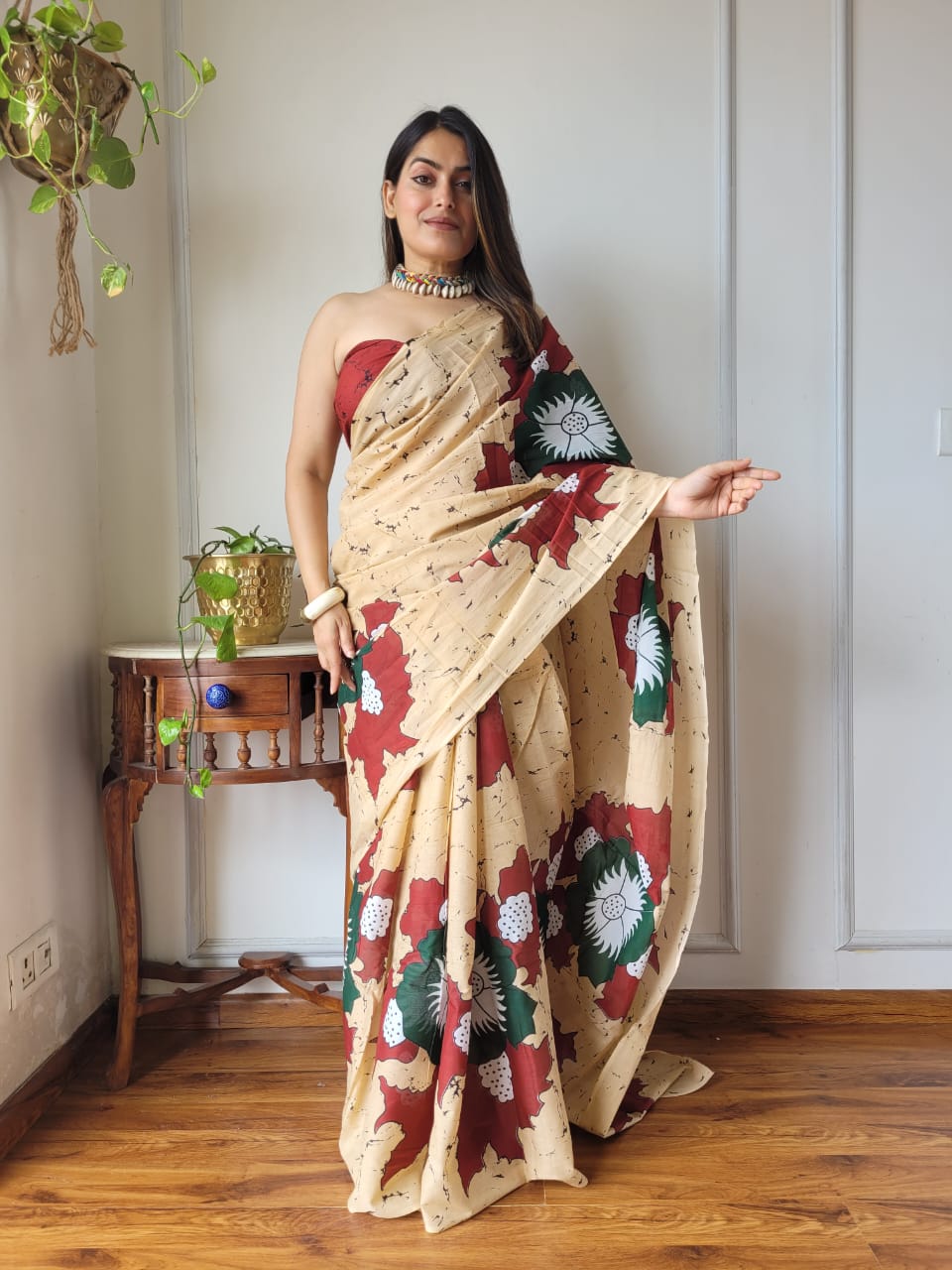 Printed Cotton Mulmul Sarees with Blouse 006