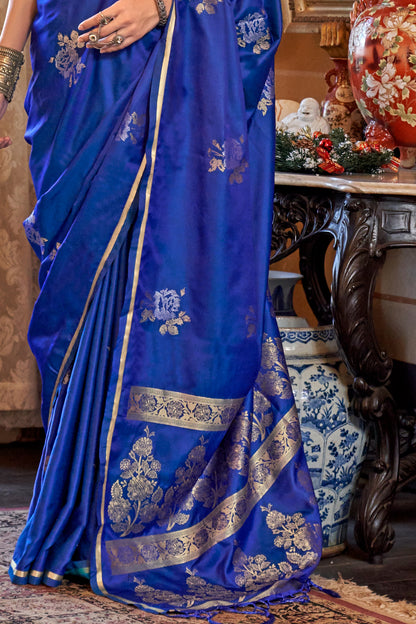 Elegant Satin Handloom Weaving Silk Saree-005