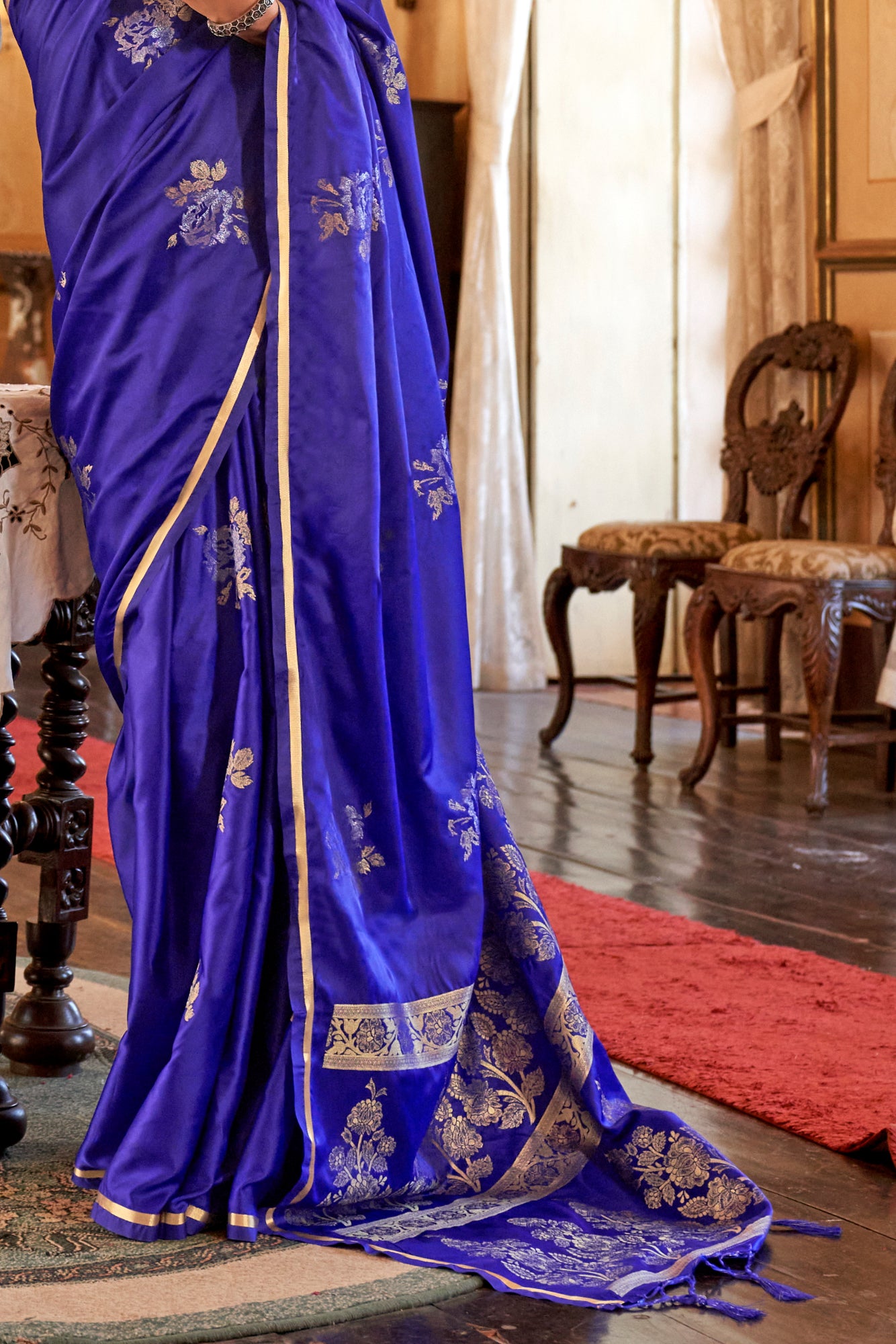 Elegant Satin Handloom Weaving Silk Saree-002