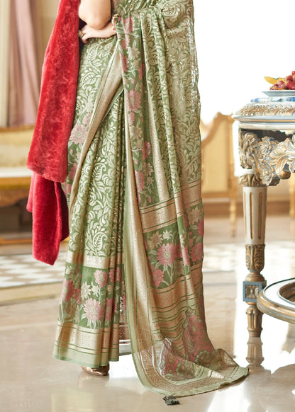 Floral  Zari Weave Saree-005