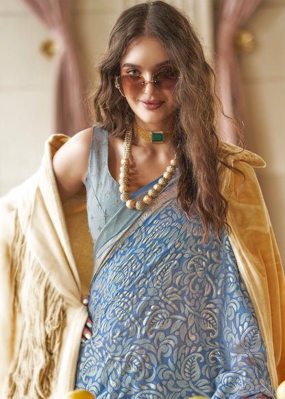 Floral  Zari Weave Saree-006