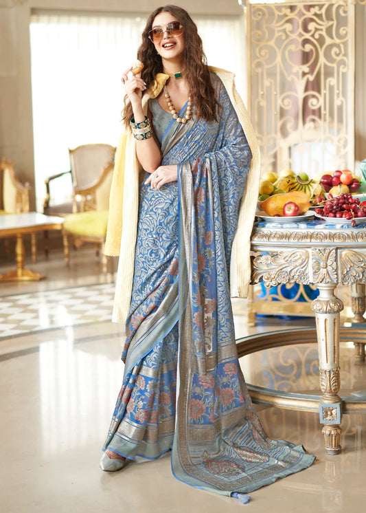 Floral  Zari Weave Saree-006