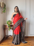 Printed Cotton Mulmul Sarees with Blouse 008