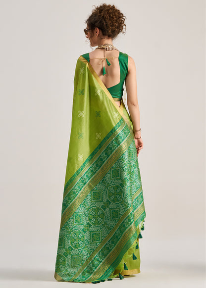 Blended Silk Saree with Woven Pallu-002