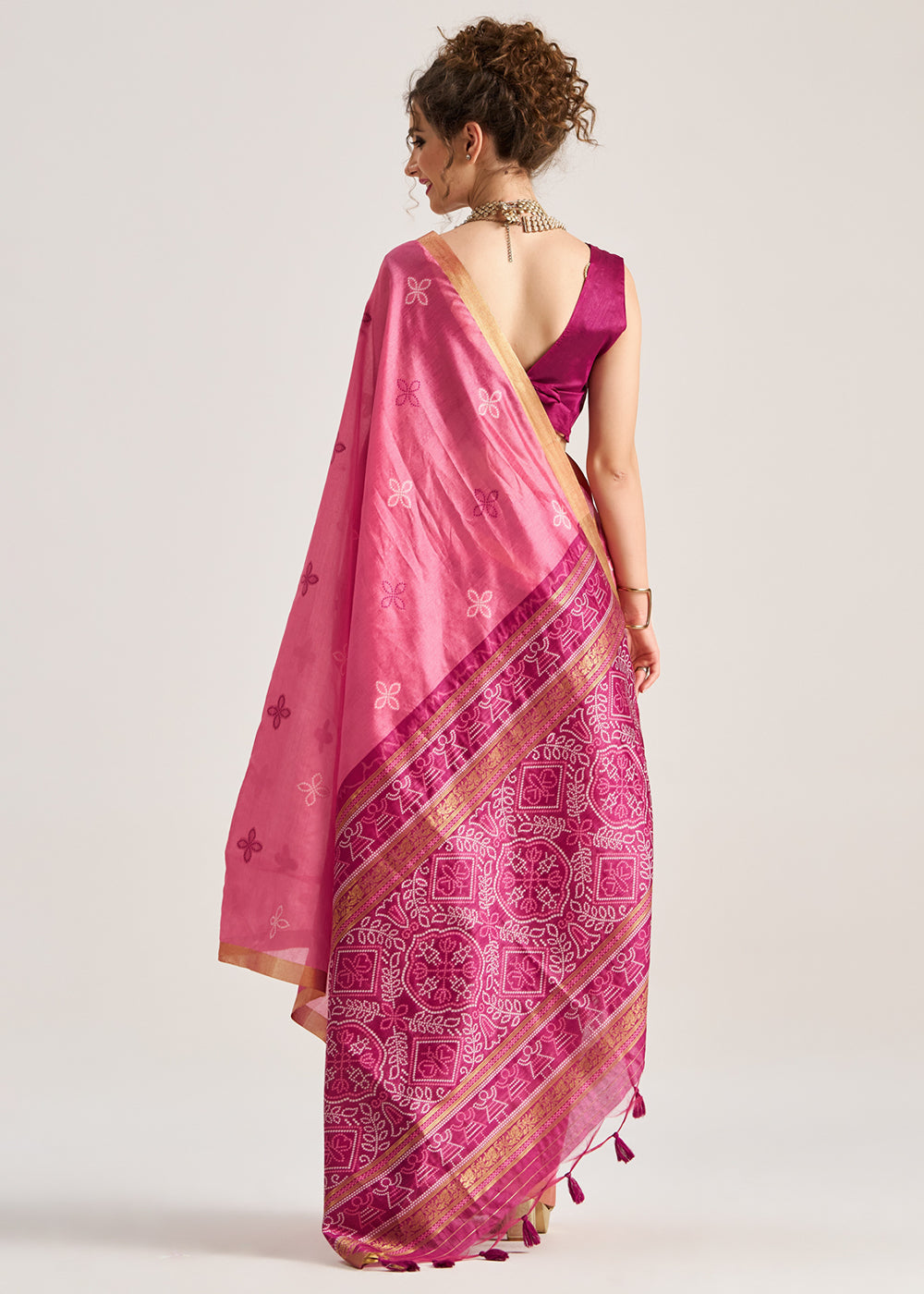 Blended Silk Saree with Woven Pallu-003