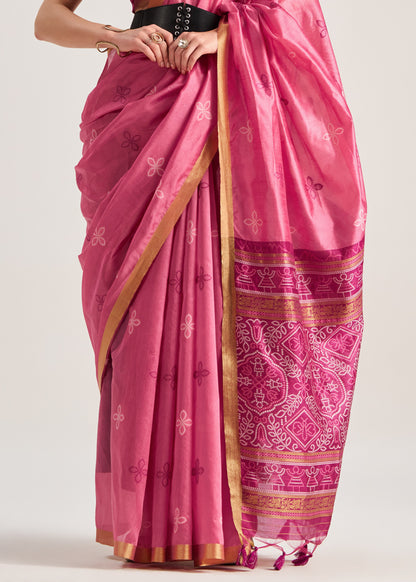 Blended Silk Saree with Woven Pallu-003