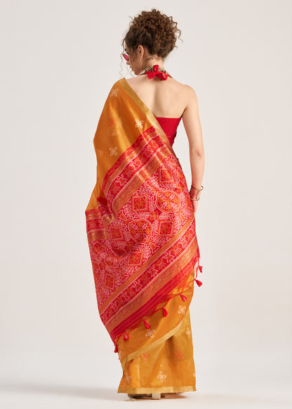 Blended Silk Saree with Woven Pallu-005