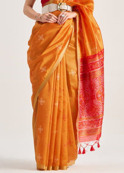 Blended Silk Saree with Woven Pallu-005