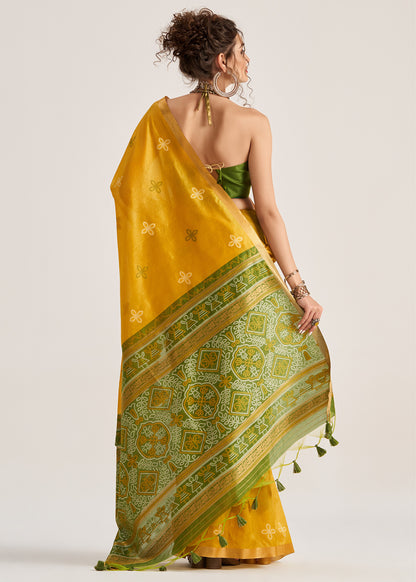 Blended Silk Saree with Woven Pallu-006