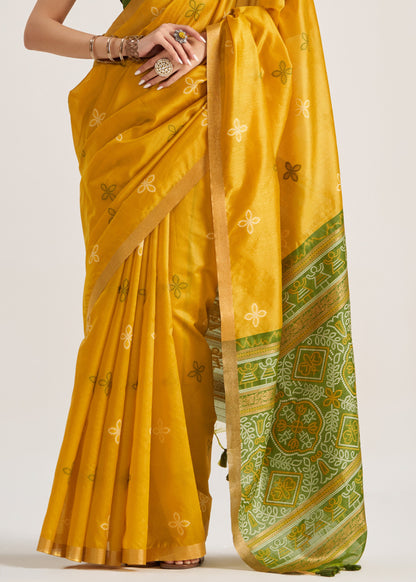 Blended Silk Saree with Woven Pallu-006