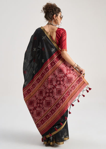 Blended Silk Saree with Woven Pallu-007