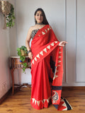 Printed Cotton Mulmul Sarees with Blouse 010