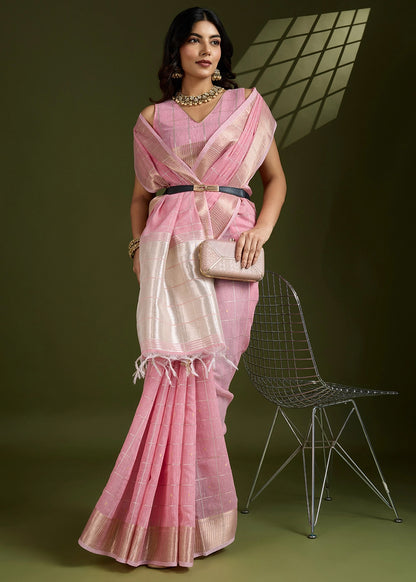 Blended Soft Silk Saree with Woven Pallu-001