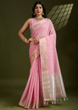 Blended Soft Silk Saree with Woven Pallu-001