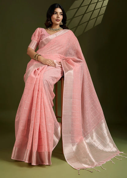 Blended Soft Silk Saree with Woven Pallu-002