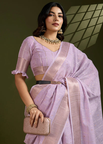 Blended Soft Silk Saree with Woven Pallu-004