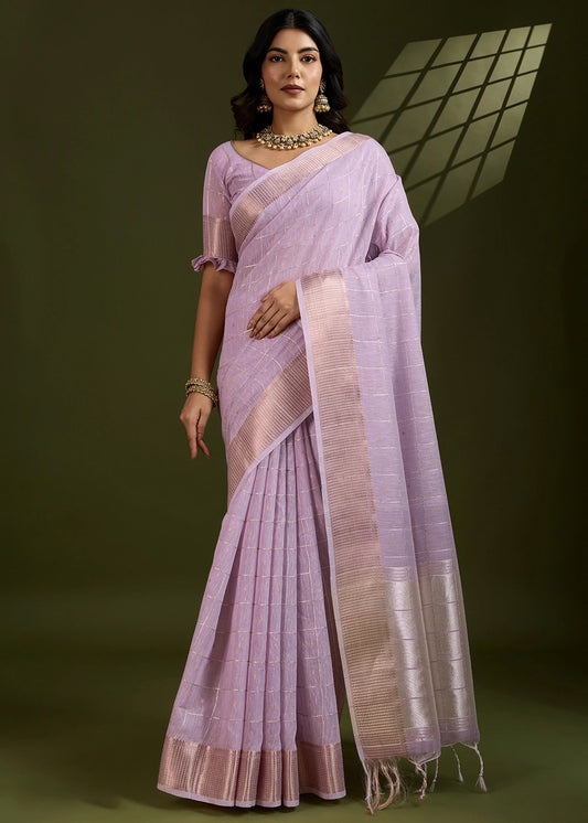Blended Soft Silk Saree with Woven Pallu-004