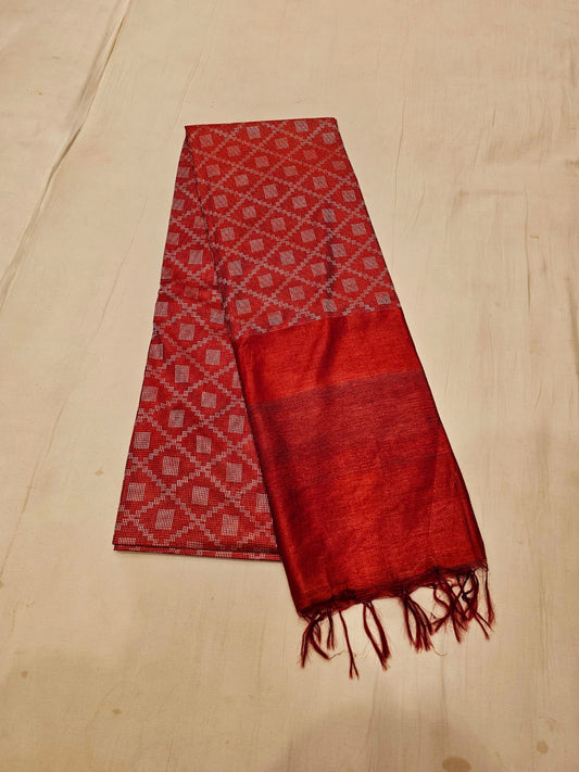 Graceful Linen Saree with Matching Blouse-004