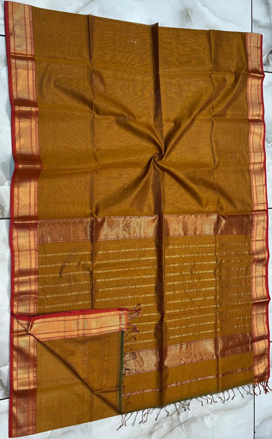 Maheshwari Handwoven Tissue Saree- 009