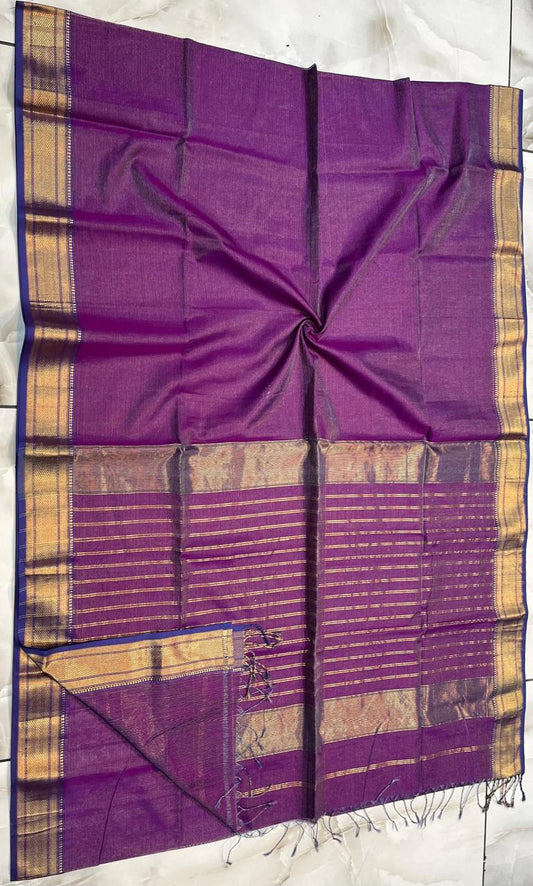 Maheshwari Handwoven Tissue Saree- 007