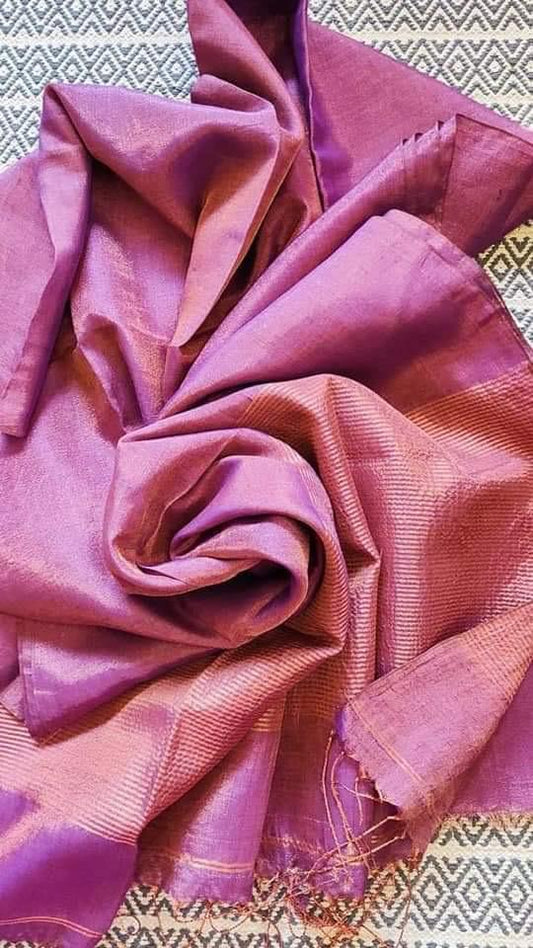 Luxurious Soft Tissue Linen Saree with Running Blouse Piece- 009