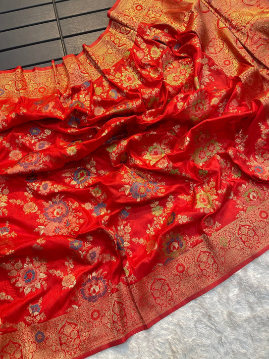 Soft Khadi Georgette Silk Saree-001