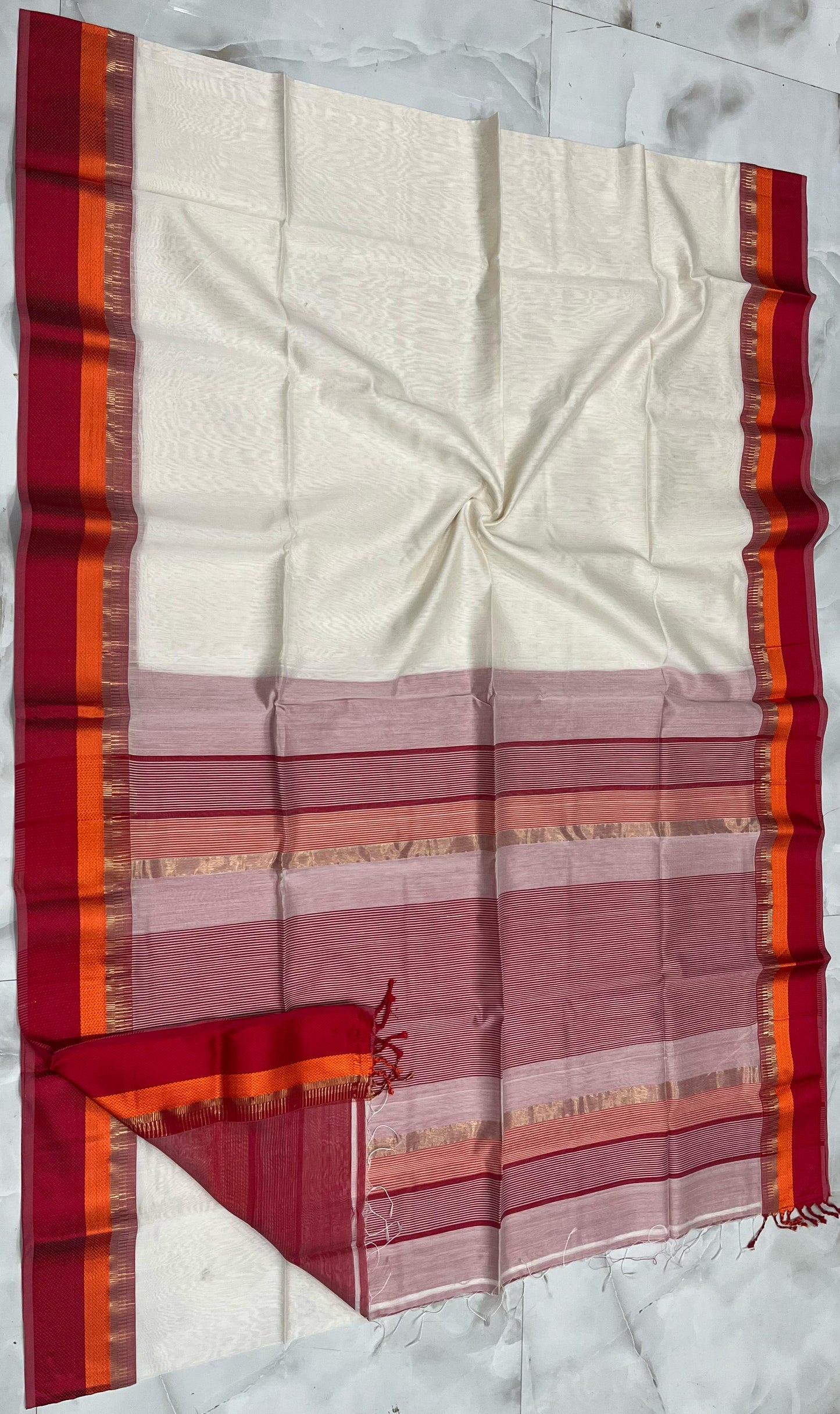 Maheshwari Saree in Handwoven Heritage Weave-088