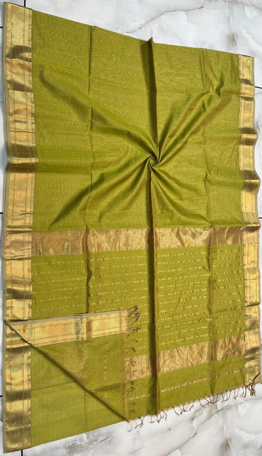 Maheshwari Handwoven Tissue Saree- 028