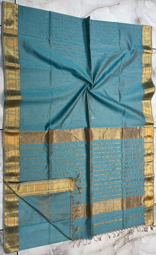 Maheshwari Handwoven Tissue Saree- 024