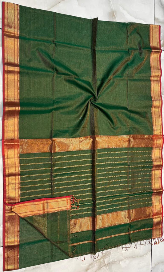 Maheshwari Handwoven Tissue Saree- 010