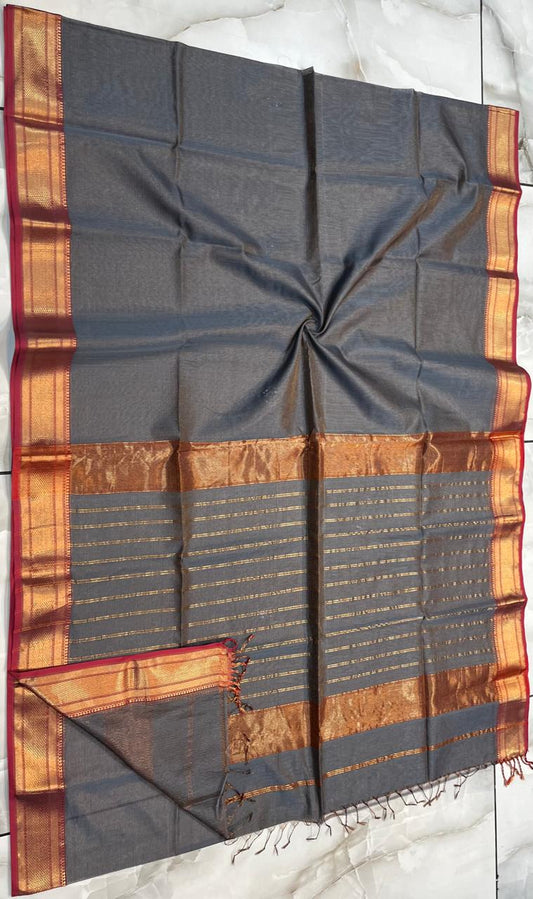 Maheshwari Handwoven Tissue Saree- 011