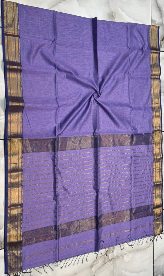 Maheshwari Handwoven Tissue Saree- 006