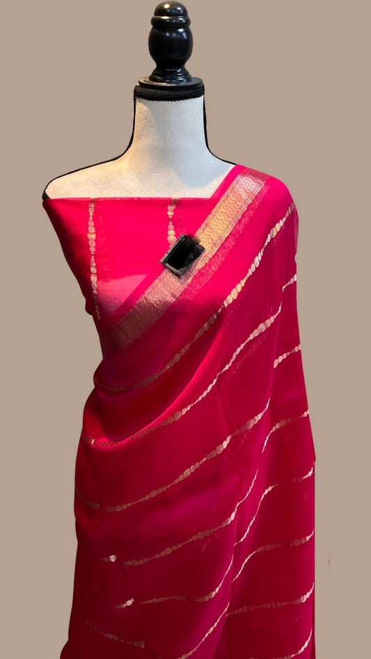 Organza Silk Weaving Saree with Zari-006