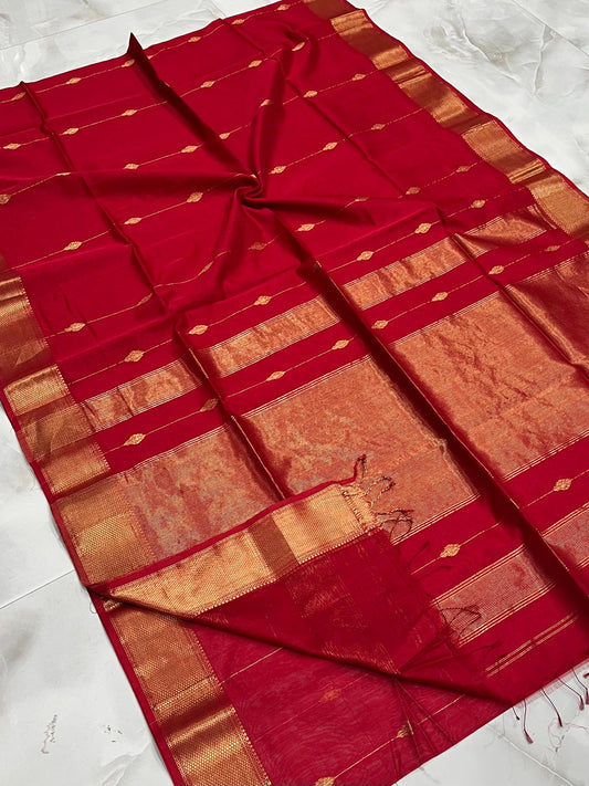Maheshwari Saree in Handwoven Heritage Weave-020