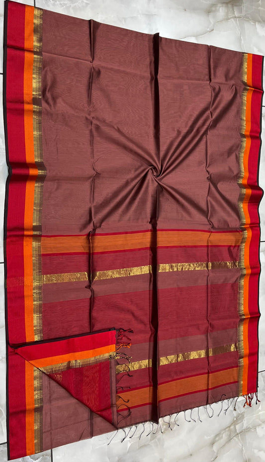 Maheshwari Saree in Handwoven Heritage Weave-024