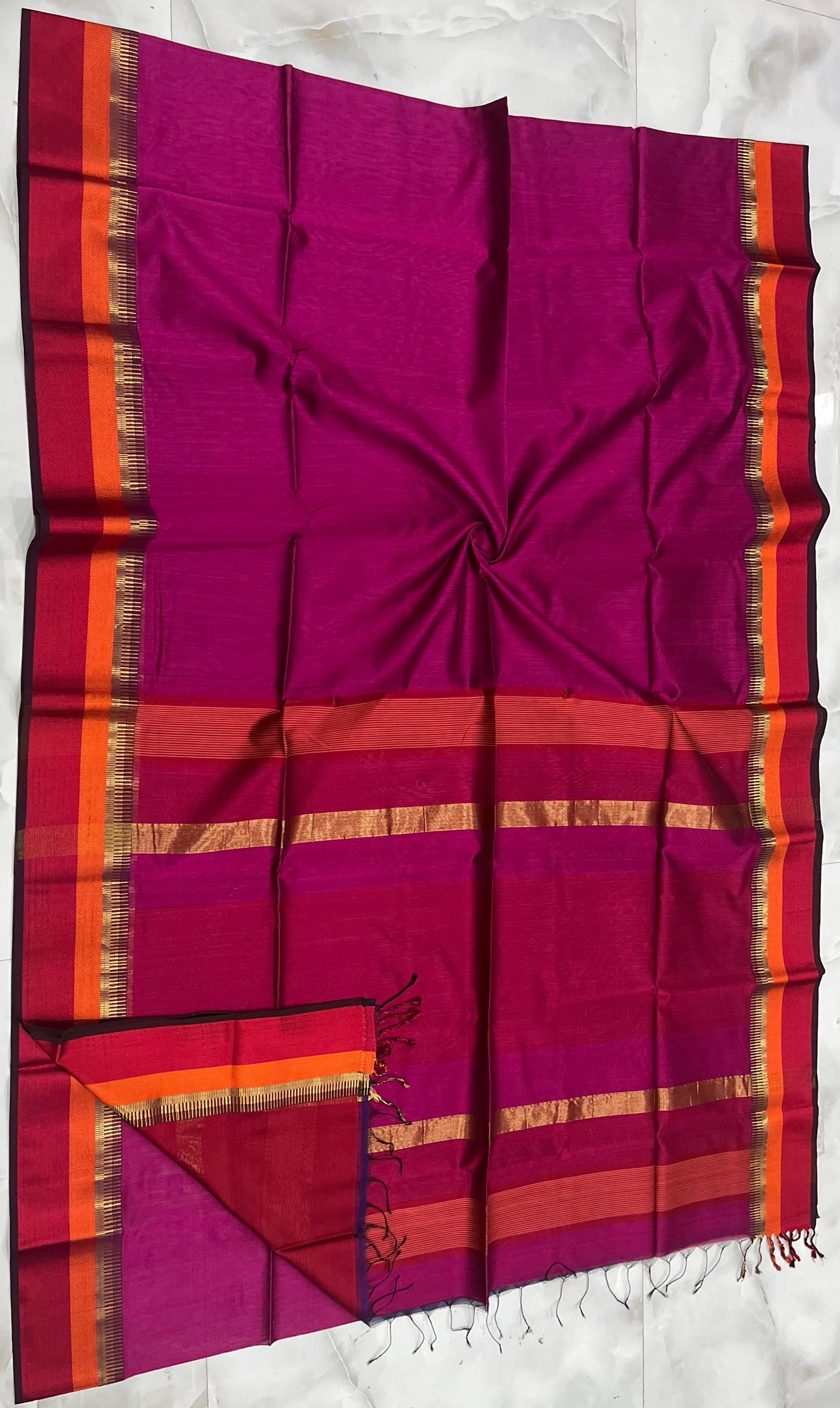 Maheshwari Saree in Handwoven Heritage Weave-026