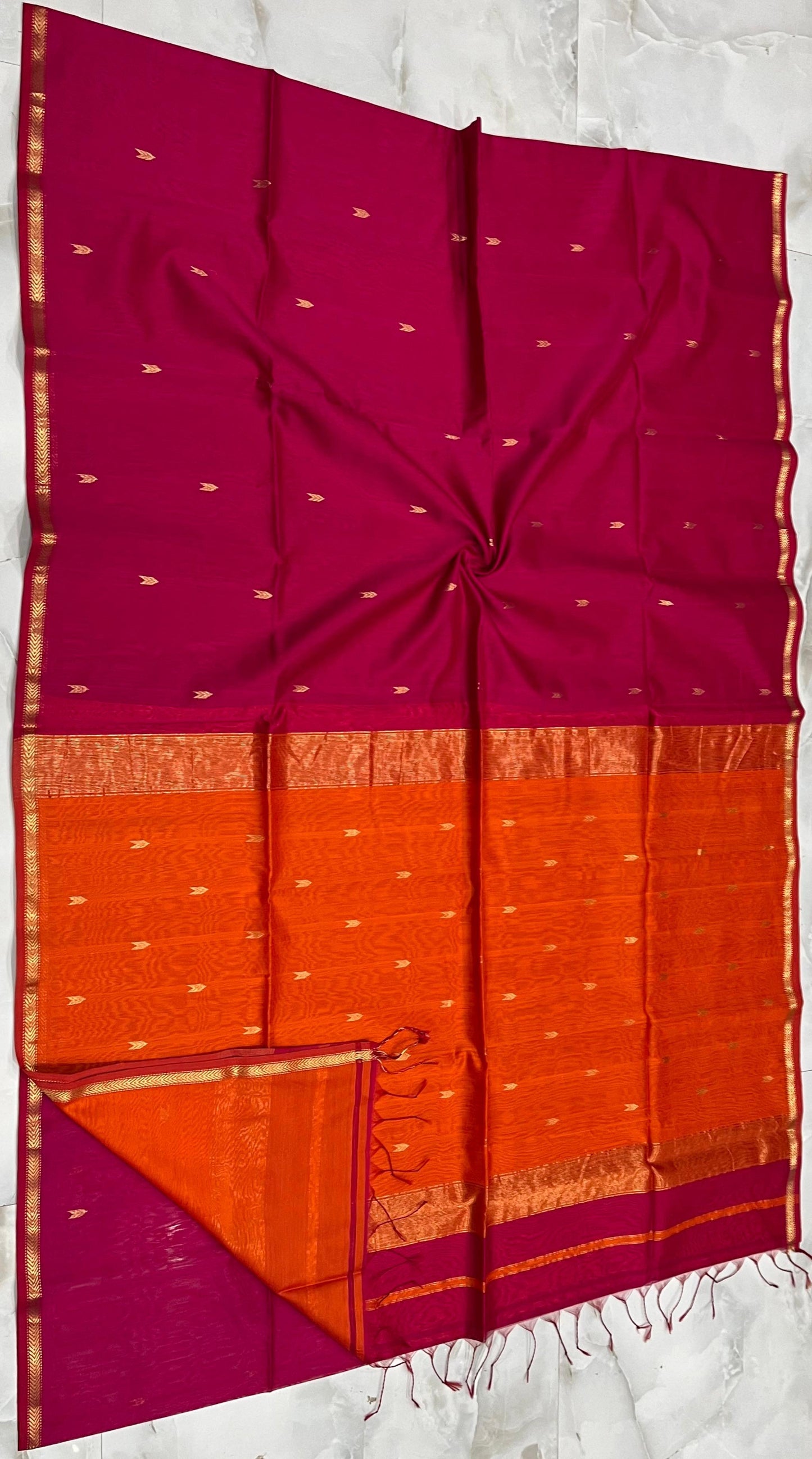Maheshwari Saree in Handwoven Heritage Weave-013