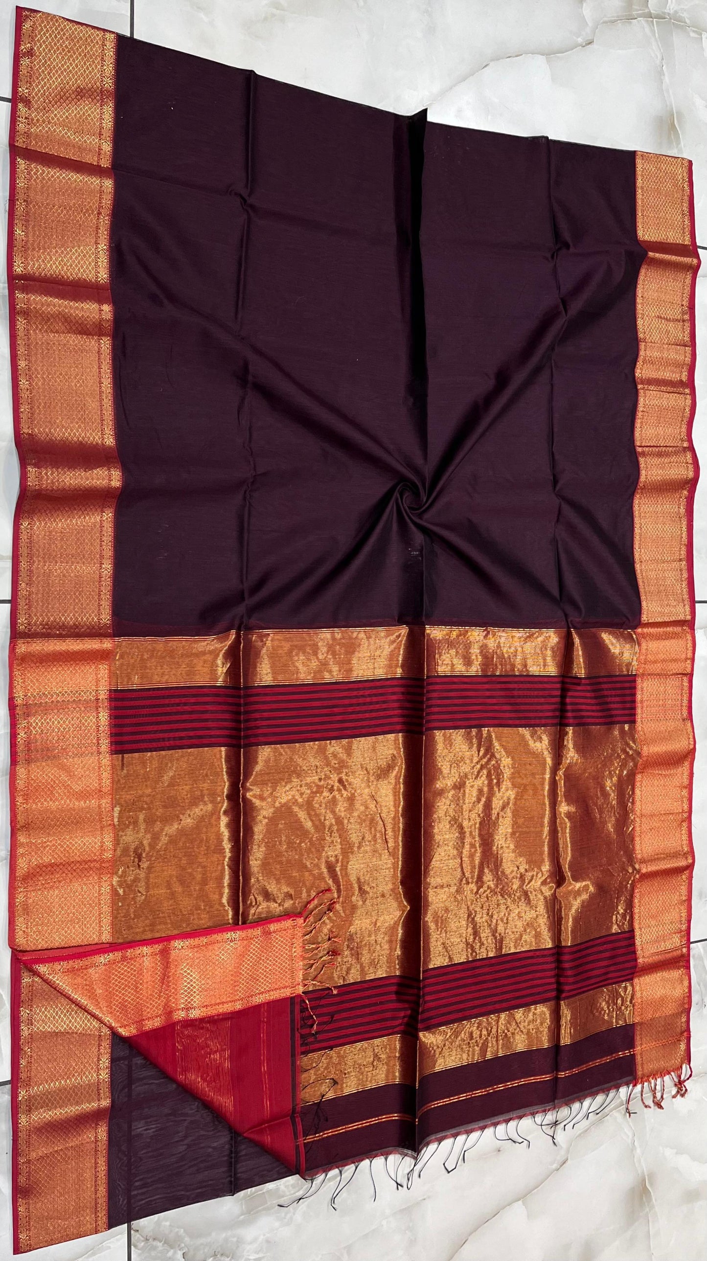 Maheshwari Saree in Handwoven Heritage Weave-014