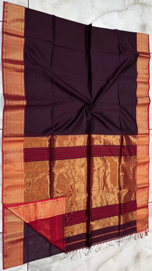 Maheshwari Saree in Handwoven Heritage Weave-014