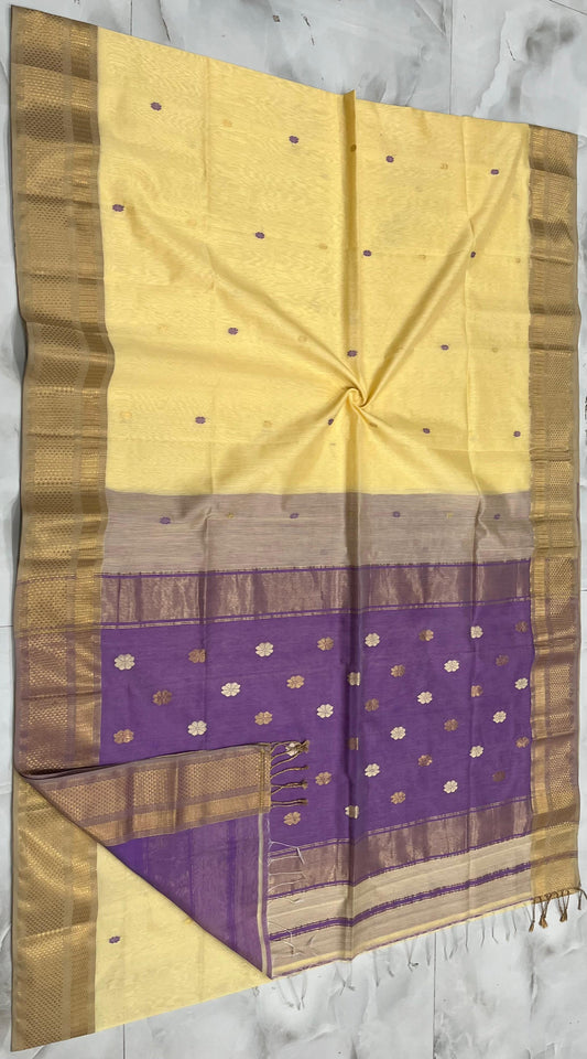 Maheshwari Saree in Handwoven Heritage Weave-035