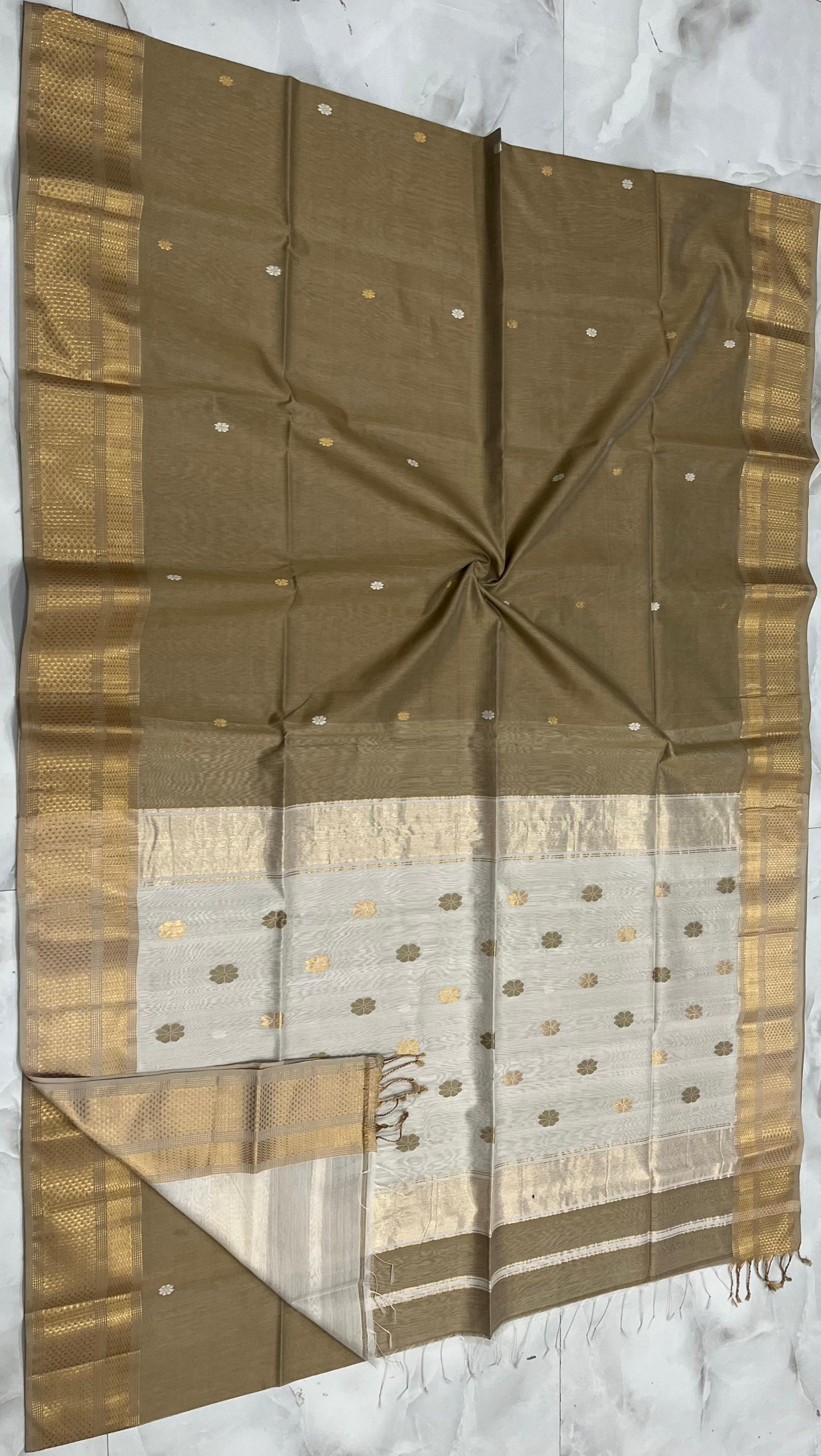 Maheshwari Saree in Handwoven Heritage Weave-030