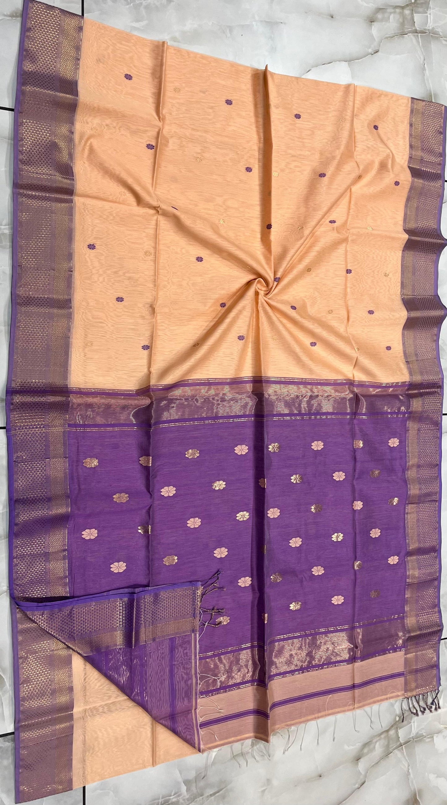 Maheshwari Saree in Handwoven Heritage Weave-023
