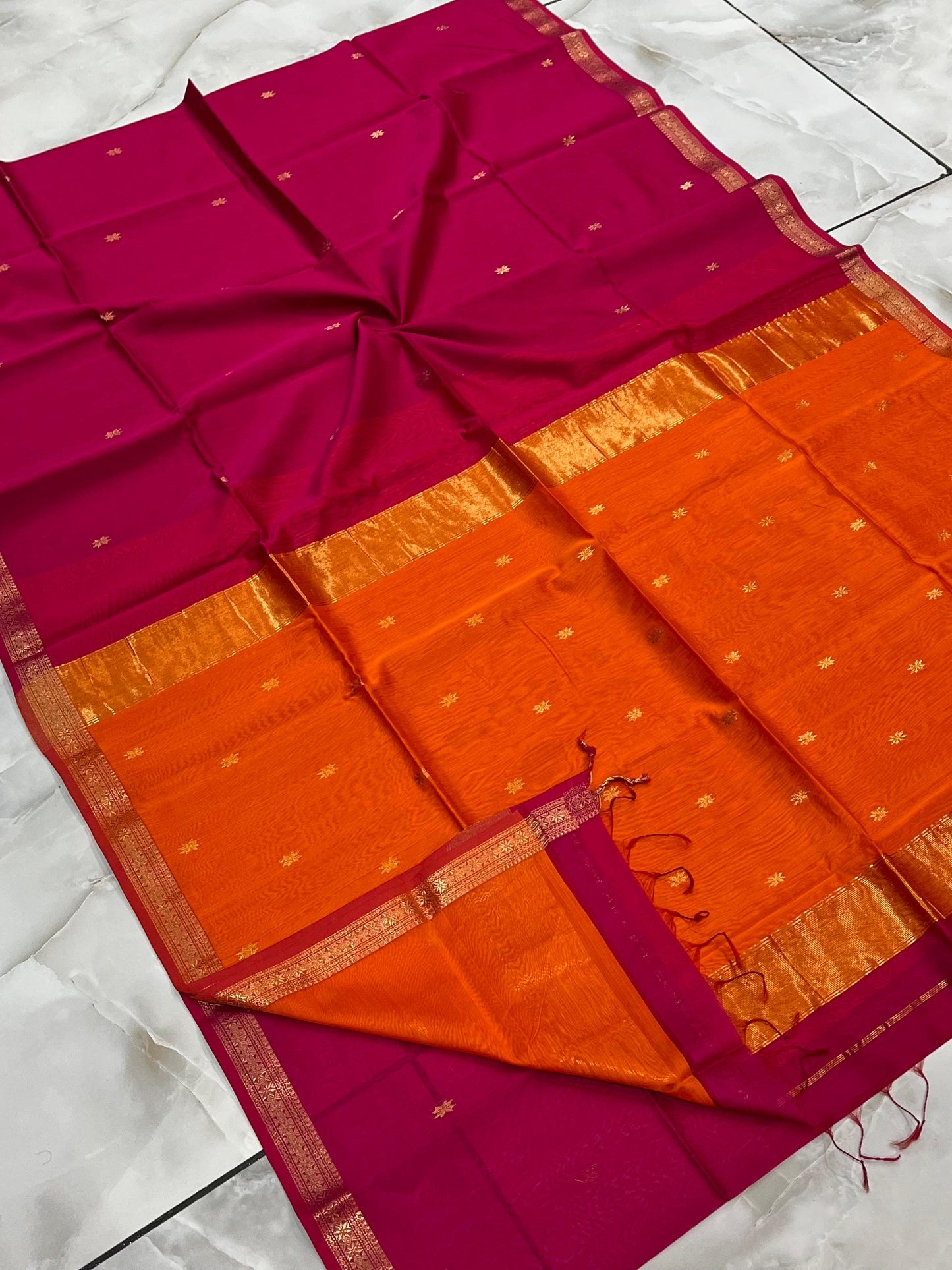 Maheshwari Saree in Handwoven Heritage Weave-005