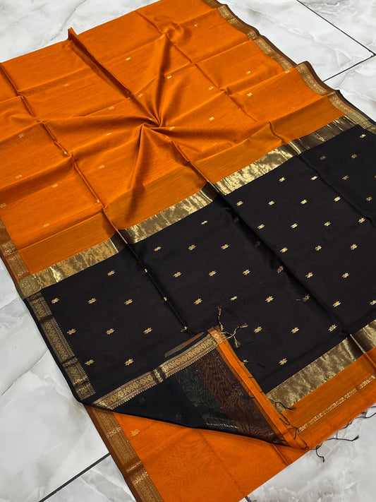Maheshwari Saree in Handwoven Heritage Weave-060