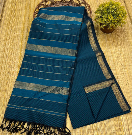 Maheshwari Saree in Handwoven Heritage Weave-072