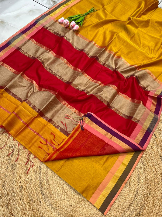 Maheshwari Saree in Handwoven Heritage Weave-218