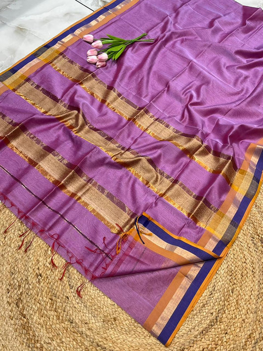 Maheshwari Saree in Handwoven Heritage Weave-204