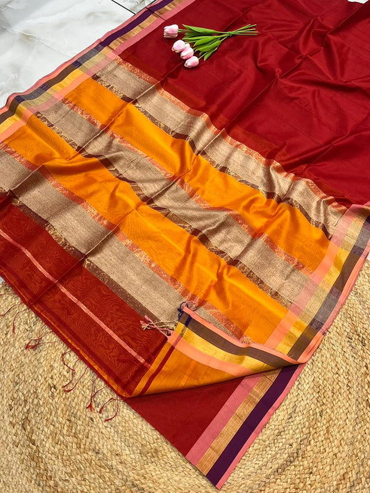 Maheshwari Saree in Handwoven Heritage Weave-186